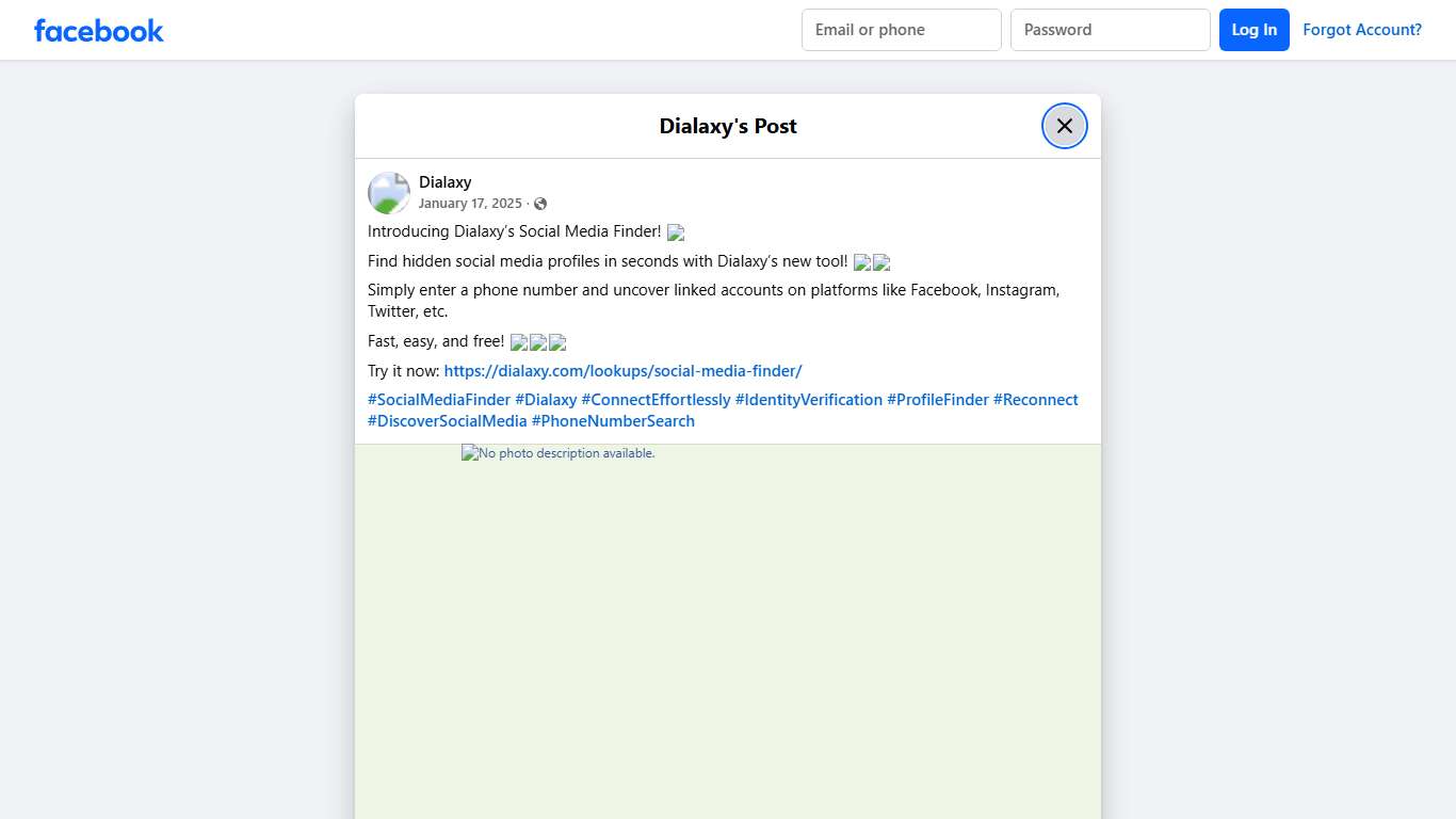 Dialaxy - Introducing Dialaxy’s Social Media Finder! 🔍... | Facebook